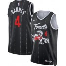 Men's Toronto Raptors #4 Scottie Barnes Black 2025 City Heat Press Jersey