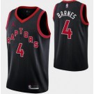 Men's Toronto Raptors #4 Scottie Barnes Black Statement Icon Hot Press Jersey