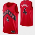 Men's Toronto Raptors #4 Scottie Barnes Red 2021 Diamond 75th Icon Hot Press Jersey