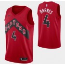 Men's Toronto Raptors #4 Scottie Barnes Red 2021 Icon Hot Press Jersey