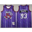 Men's Toronto Raptors #93 Bape Purple 1998 Throwback Swingman Jersey