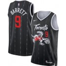 Men's Toronto Raptors #9 RJ Barrett Black 2025 City Heat Press Jersey
