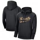 Men's Toronto Raptors Black 2021 City Edition Essential Logo Fleece Pullover Hoodie