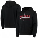 Men's Toronto Raptors Black Spotlight On Court Practice Performance Pullover Hoodie