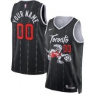 Men's Toronto Raptors Custom Black 2025 City Heat Press Jersey