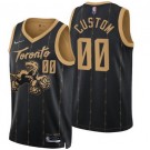 Men's Toronto Raptors Custom Black City Diamond 75th Icon Hot Press Jersey