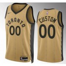 Men's Toronto Raptors Custom Gold 2023 City Icon Heat Press Jersey
