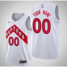 Men's Toronto Raptors Custom White Association Icon Hot Press Jersey
