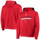 Men's Toronto Raptors Red Spotlight On Court Practice Performance Pullover Hoodie