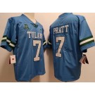 Men's Tulane University #7 Michael Pratt Blue College Football Jersey