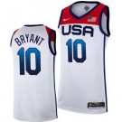 Men's USA #10 Kobe Bryant White 2021 Tokyo Olympics Hot Press Basketball Jersey