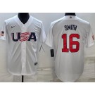 Men's USA #16 Will Smith White 2023 World Baseball Classic Cool Base Jersey