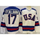 Men's USA #17 Jack O'Callahan White 1980 Olympics Authentic Jersey