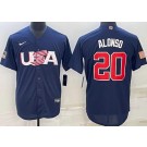Men's USA #20 Pete Alonso Navy 2023 World Baseball Classic Cool Base Jersey