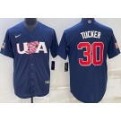 Men's USA #30 Kyle Tucker Navy 2023 World Baseball Classic Cool Base Jersey