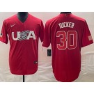 Men's USA #30 Kyle Tucker Red 2023 World Baseball Classic Cool Base Jersey