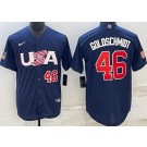 Men's USA #46 Paul Goldschmidt Navy Player Number 2023 World Baseball Classic Cool Base Jersey
