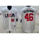 Men's USA #46 Paul Goldschmidt White Player Number 2023 World Baseball Classic Cool Base Jersey