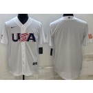 Men's USA Blank White 2023 World Baseball Classic Cool Base Jersey