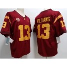 Men's USC Trojans #13 Caleb Williams Red College Football Jersey