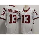 Men's USC Trojans #13 Caleb Williams White Player Name FUSE College Football Jersey