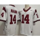 Men's USC Trojans #14 Jayden Maiava Limited White Player Name College Football Jersey