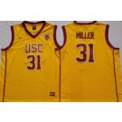 Men's USC Trojans #31 Matt Miller Yellow College Basketball Jersey