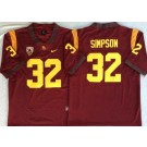 Men's USC Trojans #32 OJ Simpson Red 2019 College Football Jersey