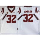 Men's USC Trojans #32 OJ Simpson White 2019 College Football Jersey