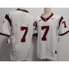 Men's USC Trojans #7 Miller Moss White FUSE College Football Jersey
