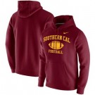 Men's USC Trojans Cardinal Retro Football Club Fleece Pullover Hoodie