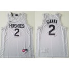 Men's Uconn Huskies #2 Gianna Bryant Gigi Gray Swingman Baskebtall Jersey