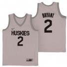 Men's Uconn Huskies #2 Gianna Bryant Gray College Basketball Jersey