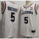 Men's Uconn Huskies #5 Paige Bueckers White College Basketball Jersey