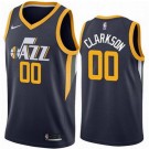 Men's Utah Jazz #00 Jordan Clarkson Navy Icon Heat Press Jersey