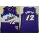 Men's Utah Jazz #12 John Stockton Purple 1996 Throwback Swingman Jersey