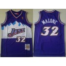 Men's Utah Jazz #32 Karl Malone Purple 1996 Hollywood Classic Swingman Jersey