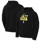 Men's Utah Jazz Black 2022 Legend On Court Practice Performance Pullover Hoodie