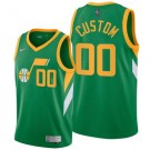 Men's Utah Jazz Custom Green 2021 Earned Icon Hot Press Jersey