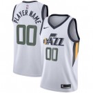 Men's Utah Jazz Customized White Stitched Swingman Jersey