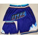 Men's Utah Jazz Purple Throwback Just Don Shorts