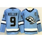 Men's Utah Mammoth #9 Clayton Keller Blue Authentic Jersey