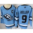 Men's Utah Mammoth #9 Clayton Keller Blue Authentic Jersey