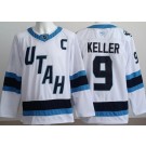 Men's Utah Mammoth #9 Clayton Keller White Authentic Jersey