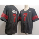 Men's Utah Utes #7 Cameron Rising Black College Football Jersey