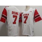 Men's Utah Utes #7 Cameron Rising White College Football Jersey