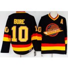 Men's Vancouver Canucks #10 Pavel Bure Black Throwback Jersey