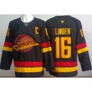Men's Vancouver Canucks #16 Trevor Linden Black Alternate Authentic Jersey