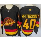 Men's Vancouver Canucks #40 Elias Pettersson Black Alternate Authentic Jersey