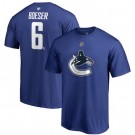 Men's Vancouver Canucks #6 Brock Boeser Blue Printed T Shirt 112083